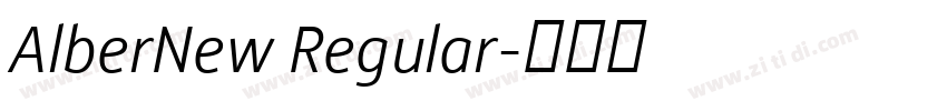 AlberNew Regular字体转换